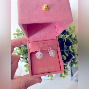 Brand New Isabella M. Cubic zirconia sparkly sterling silver earrings